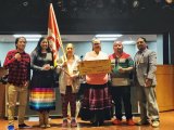 Members of Natives Nationwide Networking Group with Tachi Palace Hotel & Casino Interim Marketing Director Rojelio Morales who presented the group with a $4,178 check from the monthly Community Breakfast.